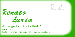 renato luria business card